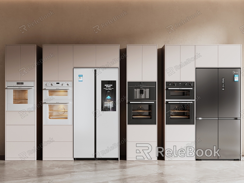 Modern refrigerator built-in refrigerator double door refrigerator oven coffee maker model