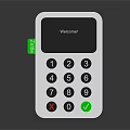 NewPos White Payment Terminal With Numeric Keypad Red Cancel And Green Confirm Buttons