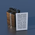 Brown Gift Box With Black Bow And Inspirational Quote Card For Daily Life Use