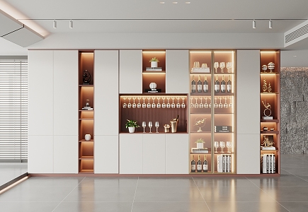 Modern Wine Cabinet 3d model