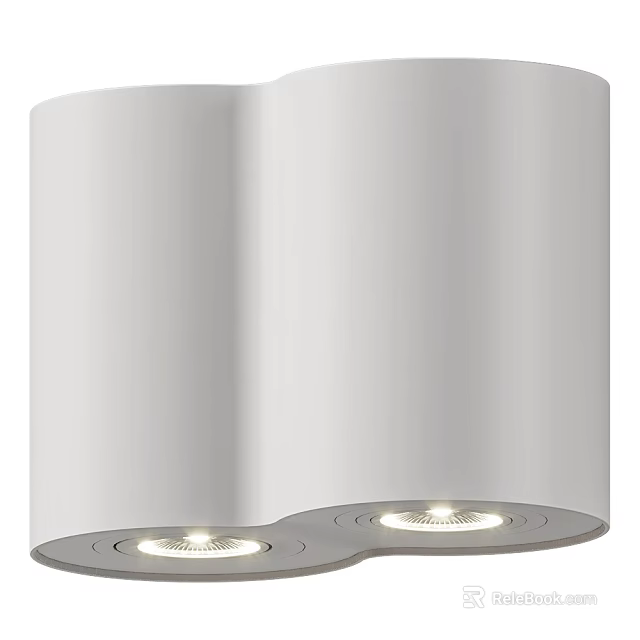 Modern White Downlights and Spotlights with Sleek Surface and LED Lighting Fixtures 3d model 