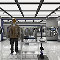 Modern Clothing Store Interior With Gold Head Mannequin Displayed Clothes And Mirror Lighting