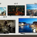 Various Size Televisions Including 55 65 75 85 and 98 Inch Screens For Home Entertainment