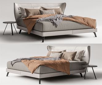 Modern Double Bed 3d model