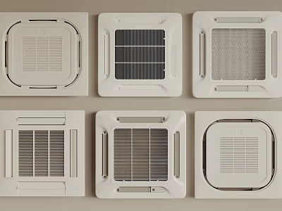 Different Designs Of Ceiling Mounted Air Conditioners 3d model