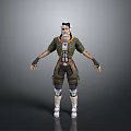 3D Sci Fi Character Model In Green Tactical Outfit With Goggles And Mechanical Gloves
