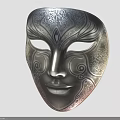 Stylish Metallic Decorative Mask For Fashion Accessories With Intricate Patterns And Elegant Facial Contour