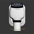 White Compact Security Camera Electronic Device With Round Lens And Stable Base