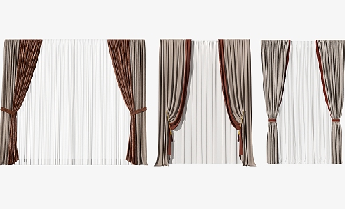 Curtain combination 3d model