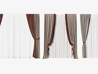 Curtain combination 3d model