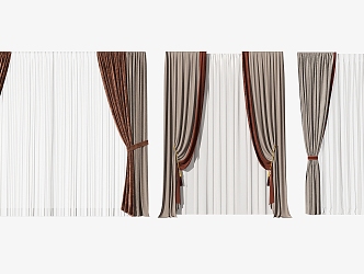 Curtain combination 3d model