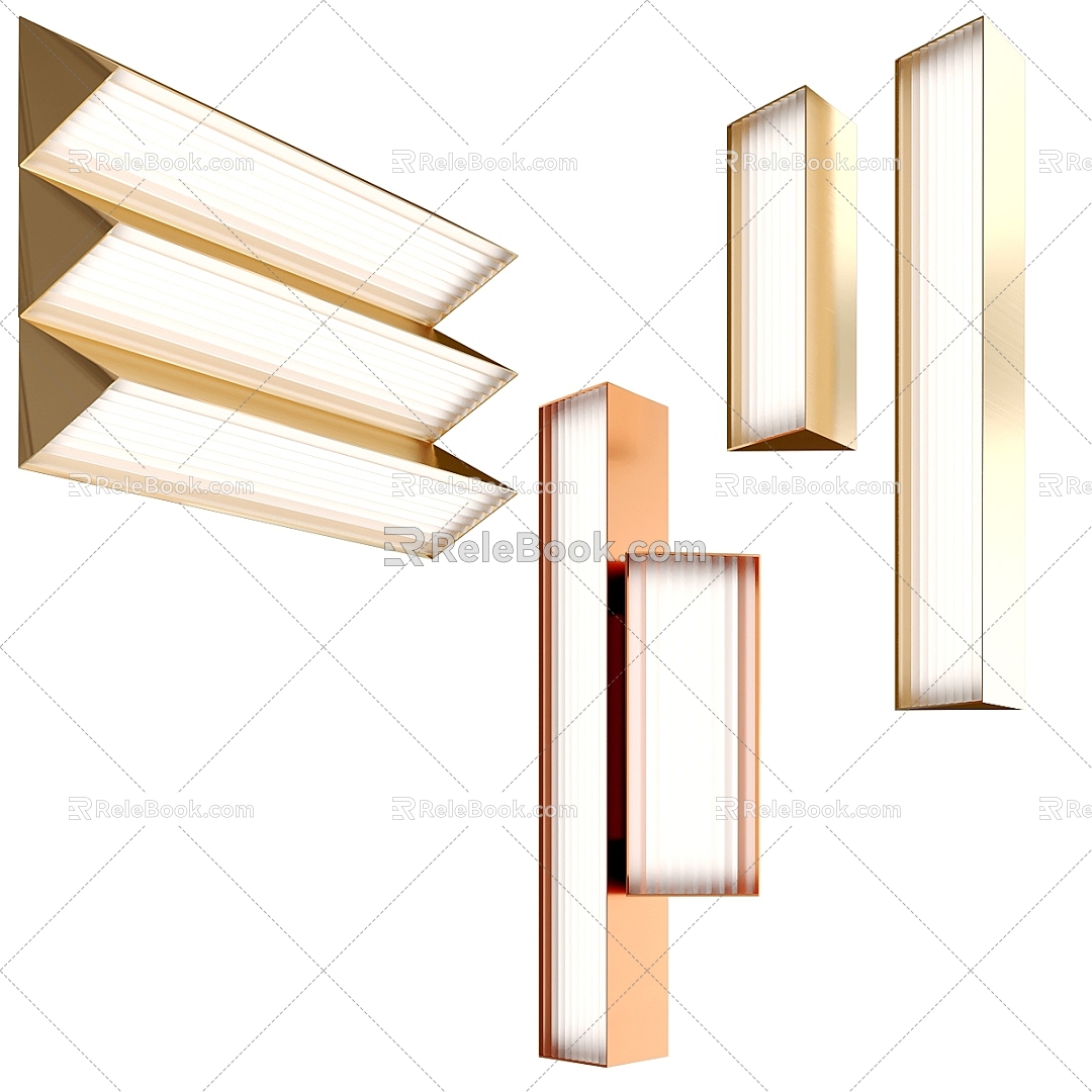 wall lamp double column wall lamp flos 3d model