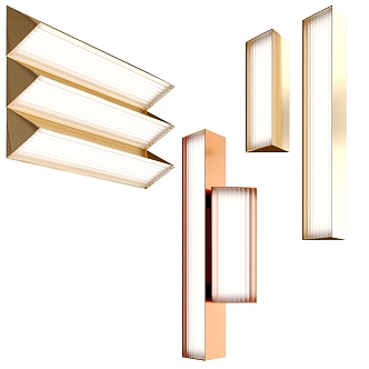 wall lamp double column wall lamp flos 3d model