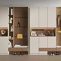 Modern Luxury Shoe Cabinet With Hanging Area And Storage Design