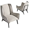 Modern Accent Chair Design With Light Upholstery And Black Wooden Legs
