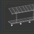 Wooden Canopy with Sloped Roof Platform Base and Natural Wood Texture