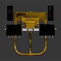 Portable Industrial Lighting Fixture Set With Twin Heads And Wheel Base