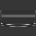 Modern Metal Reception Desk With Silver Frame Smooth Countertop And Top Decoration