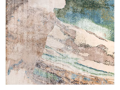 Abstract Square Rug With Earthy Tones And Textures 3d model