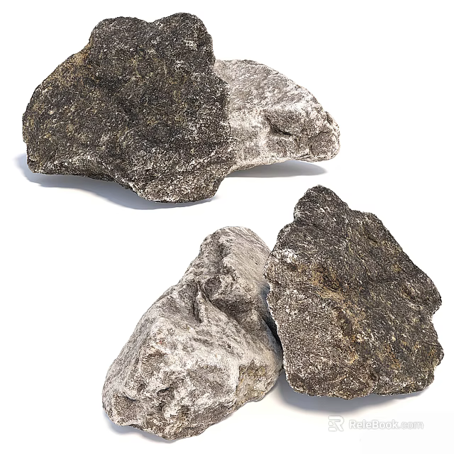 Natural Stone And Wood Decorative Materials For Interior Design Projects 3d model