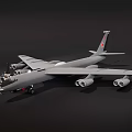 Military Strategic Bomber Weapon With Multiple Engines And Long Range Strike Capability 3d model
