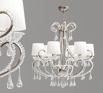European-style crystal chandelier 3d model