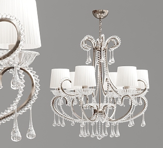 European-style crystal chandelier 3d model