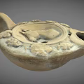 Handcrafted Ceramic Tea Vessel With Intricate Carved Patterns And Natural Earthy Tones