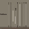 Poliform Modern Interior Decorative Sleek Metal Rods Design For Home Wall