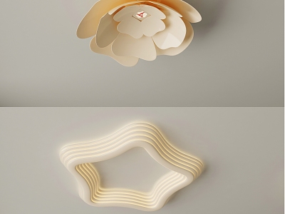 Cream wind ceiling lamp lighting combination decorative lamp model