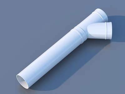 White PVC T Joint Pipe Fitting For Home Plumbing And Daily Use 3d model