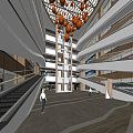 Modern Atrium Shopping Mall Atrium Shopping Mall Lobby Shopping Mall Escalator Sightseeing Elevator Atrium View 3d model