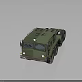 Olive Green 8 Wheel Military Truck with Heavy Duty Transport and Robust Cargo Body