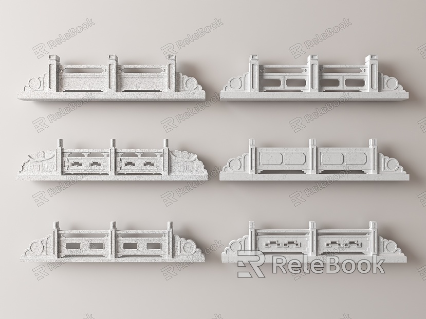 Chinese Guardrail Railing model