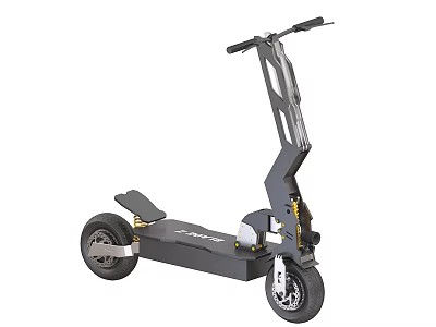 Modern Electric Utility Scooter With Foldable Frame Two Wheels And Comfort Seat 3d model