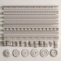 Gypsum line gypsum components carved 3d model