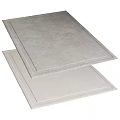 Two Soft Gray Square Rugs Featuring Simple Texture For Home Decor