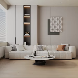 Modern three-seat sofa 3d model