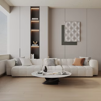 Modern three-seat sofa 3d model