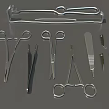 Surgical Instruments Medical Instruments Surgical Tools Scalpel Forceps Clip Forceps Surgical Tools Super Realistic High Precision Video Grade 3d model