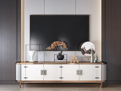 Light Luxury TV Cabinet TV Cabinet Decoration Combination 3d model