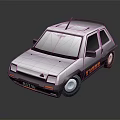 Silver Compact Car With FUNNY Decal And ST11 License Plate Design