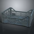 Perforated Plastic Storage Basket For Household Supplies Organized Home Utility Use