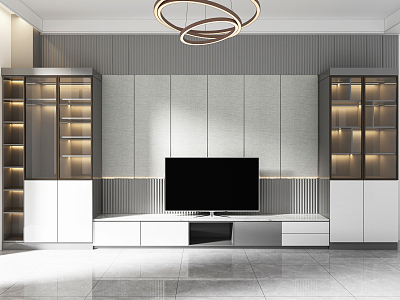 Modern TV Cabinet TV Background 3d model