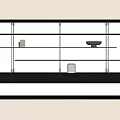 Modern Shelving Unit With Multiple Layers Holding Books Bowl Vase And Plant