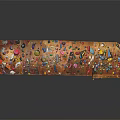 Indoor Climbing Wall With Multiple Colorful Holds And Structured Training Features 3d model