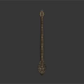 Elongated prehistoric creature model with detailed scaly body and fin structures
