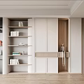 Modern Bookcase Design With Open Shelves Closed Cabinets And Decorative Books