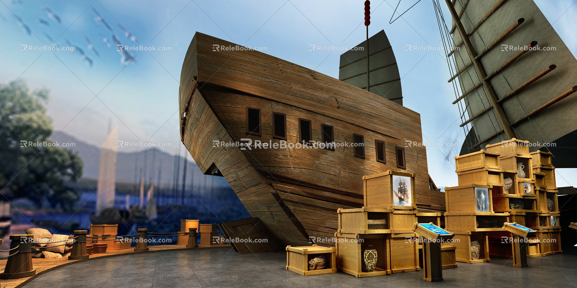 Museum of Modern Dock 3d model