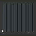 Blue Corrugated Panel With Wooden Base And Metal Screw Fastener